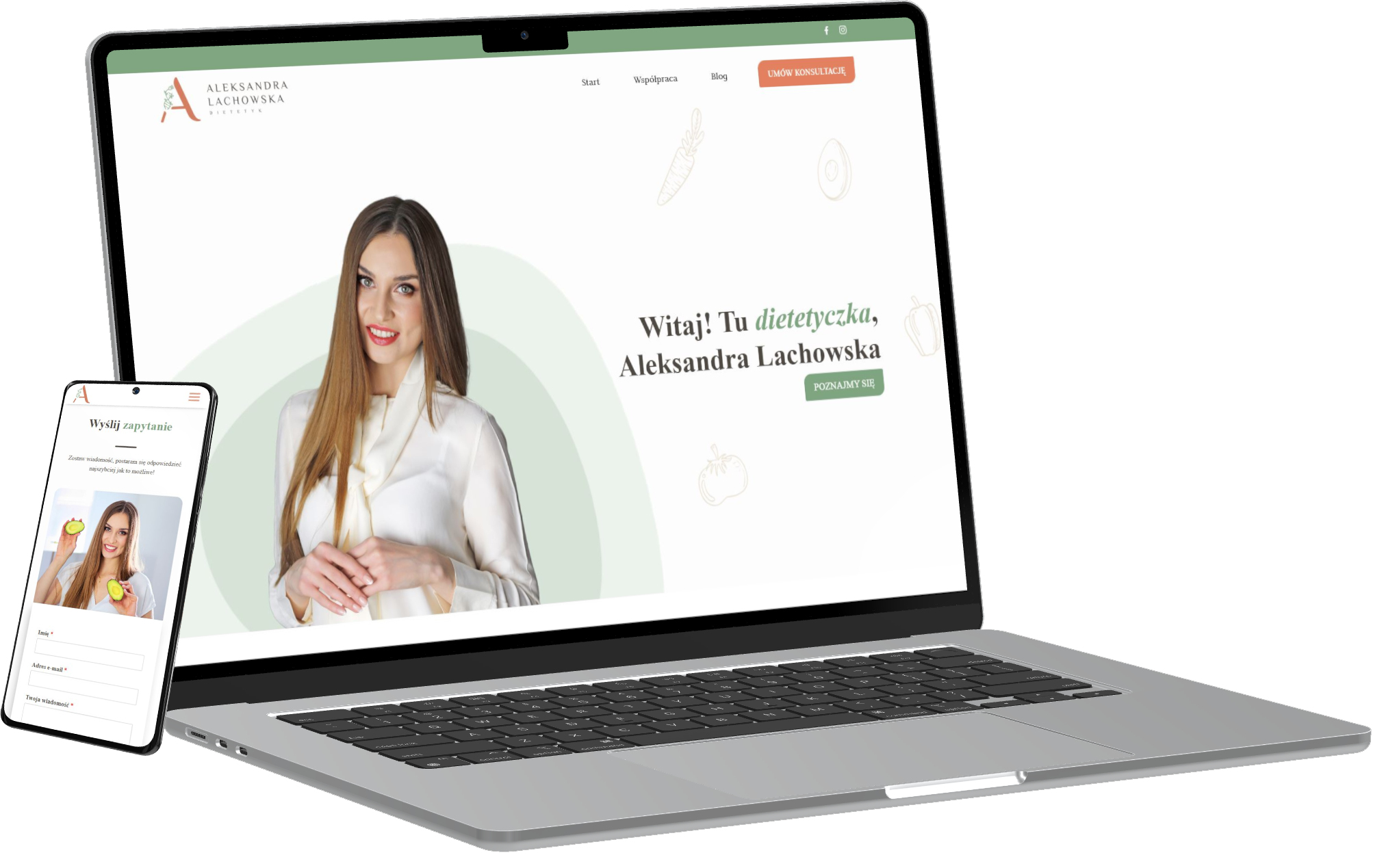 Aleksandra Lachowska Website Mockup